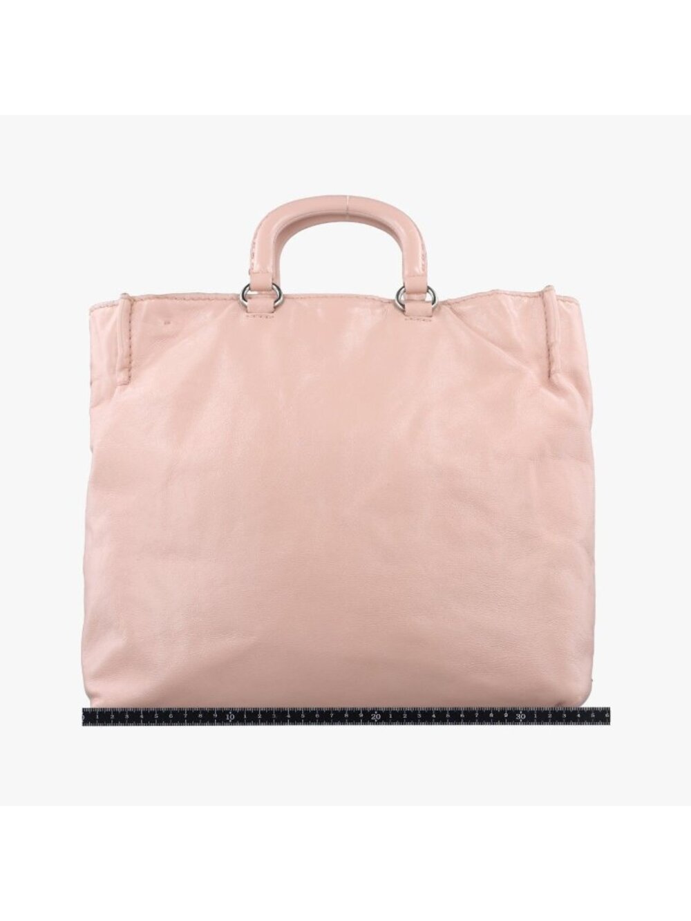 Prada Triangle Logo Tote Pink Leather - Picture 2 of 16